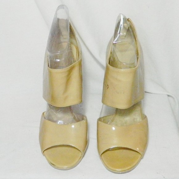 Jimmy Choo Nude Patent Peep Toe Pumps Eu 40 - Picture 2 of 9